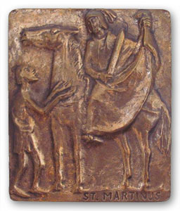 Bronzen Martinus-plaquette voor Jan van Bennekom