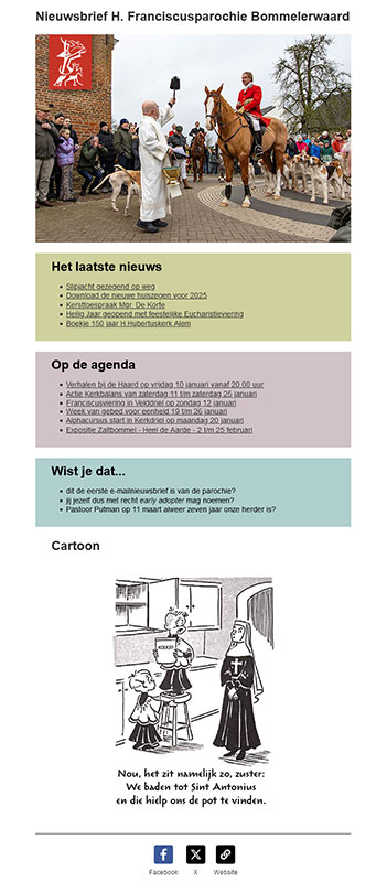 Maandelijkse parochie-nieuwsbrief